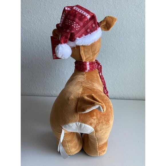 Rudolph The Red Nose Reindeer Holiday Door Greeter Plush 21" Lighted Stand Alone - Picture 9 of 11